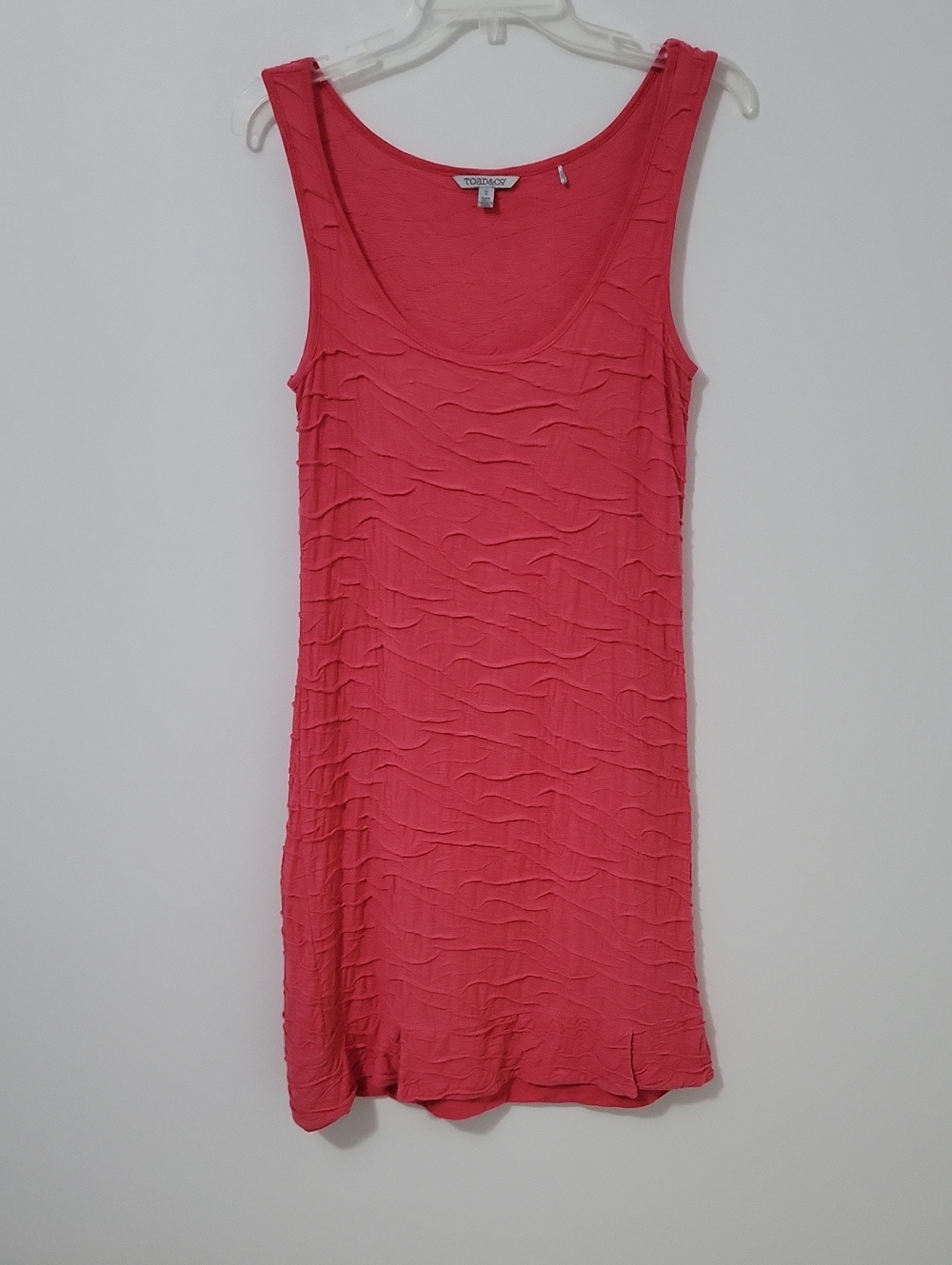 Toad&Co Pink Sleeveless Textured Tank Dress, Size Small